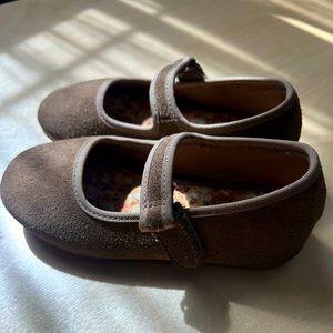 Zara Toddler Mary Jane shoes in Tan Suede Leather/Fabric, size 25/9